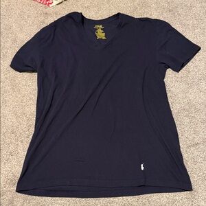 Polo by Ralph Lauren Men's Dark Blue V-Neck Tee